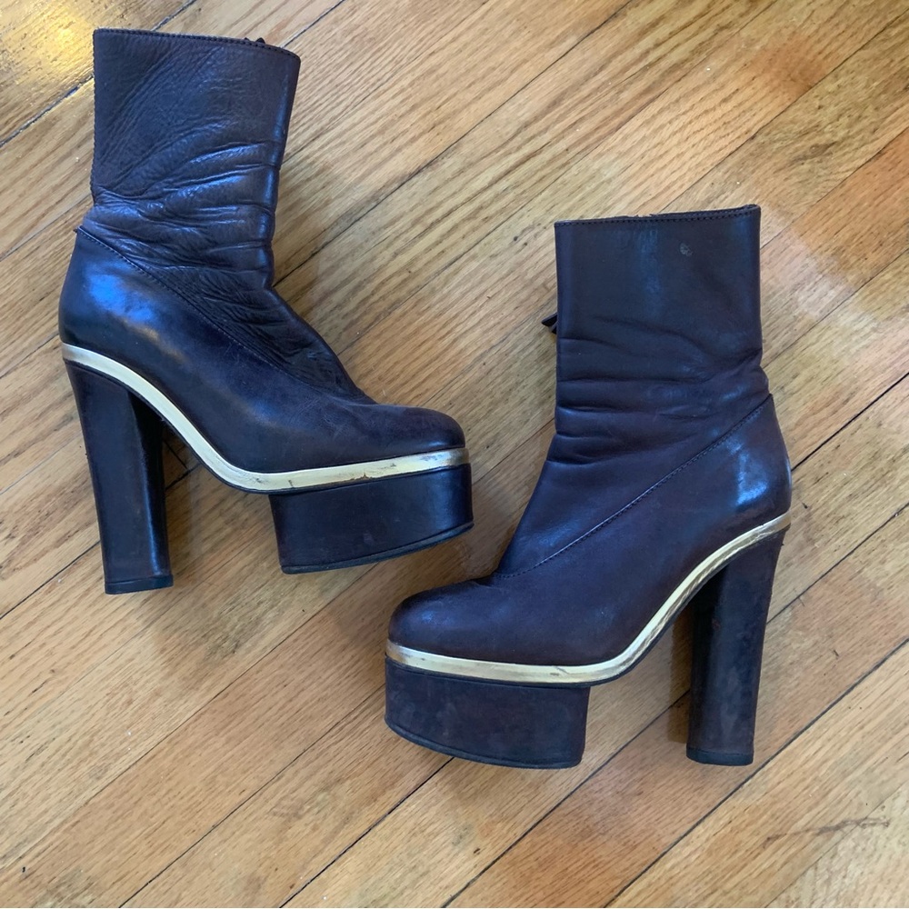 acne studios Brown Platform Boots